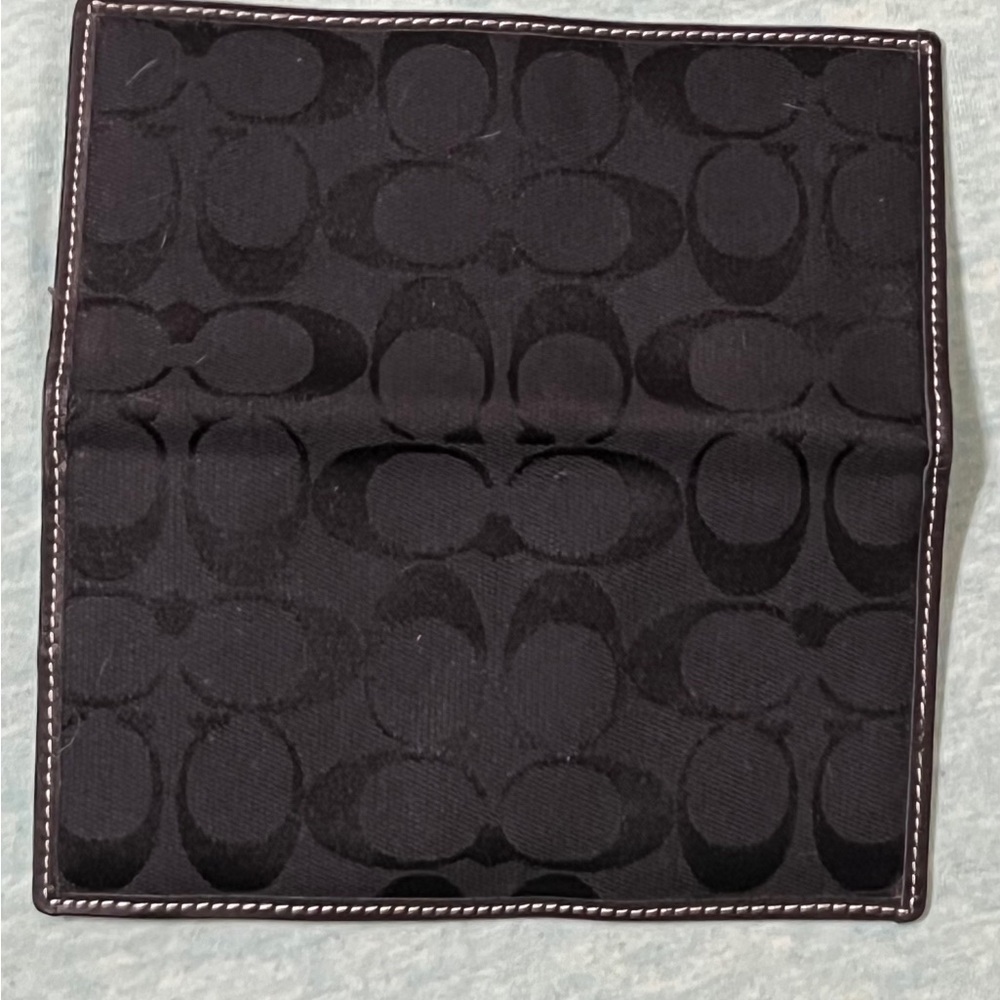 Coach check book cover